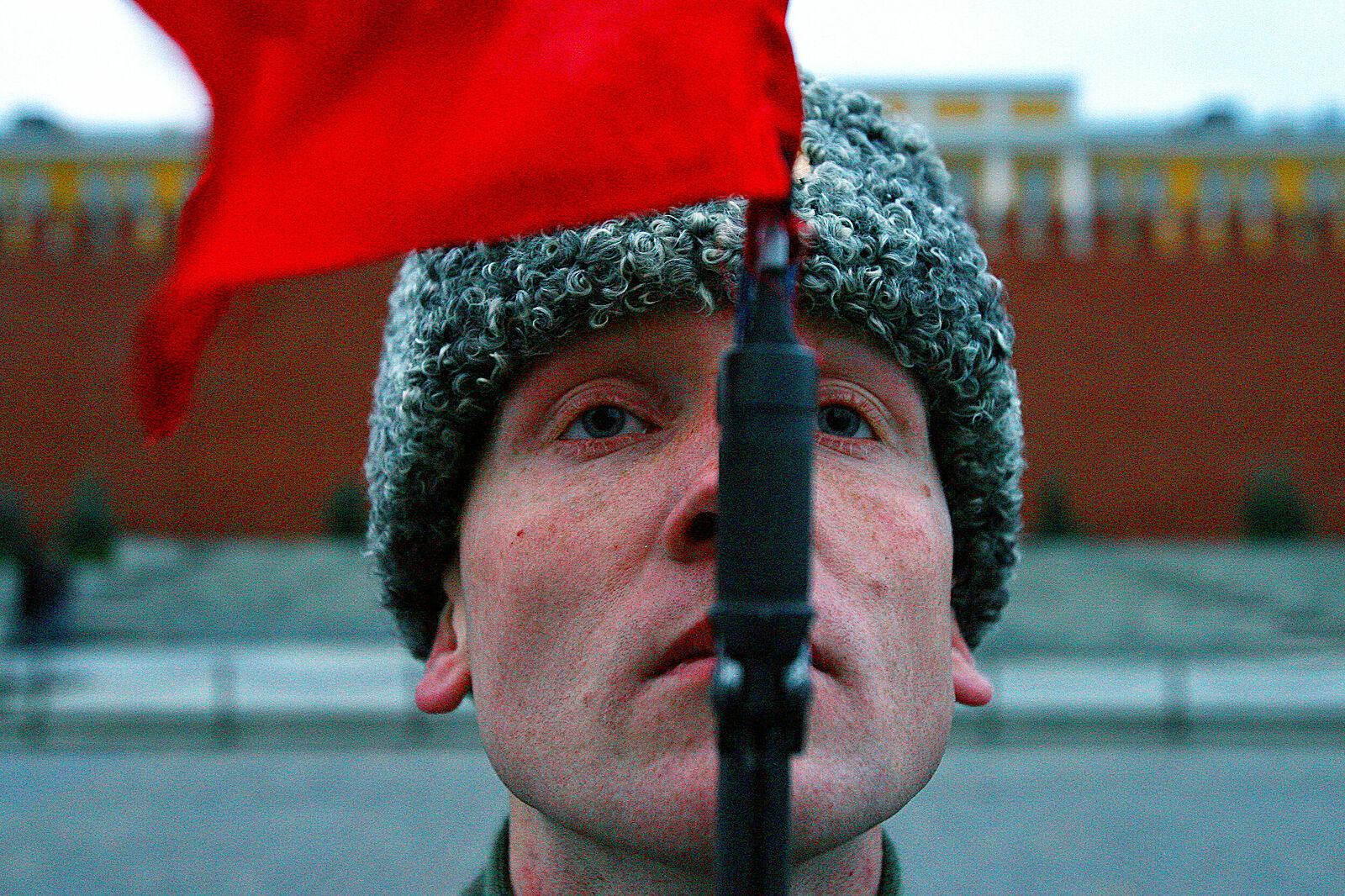 МОСКВА-Красная пл.- тренировка участников торжественного шествия, посвященного 66-летию исторического Парада на Красной площади в 1941 году.